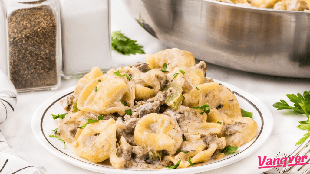 philly cheesesteak tortellini pasta