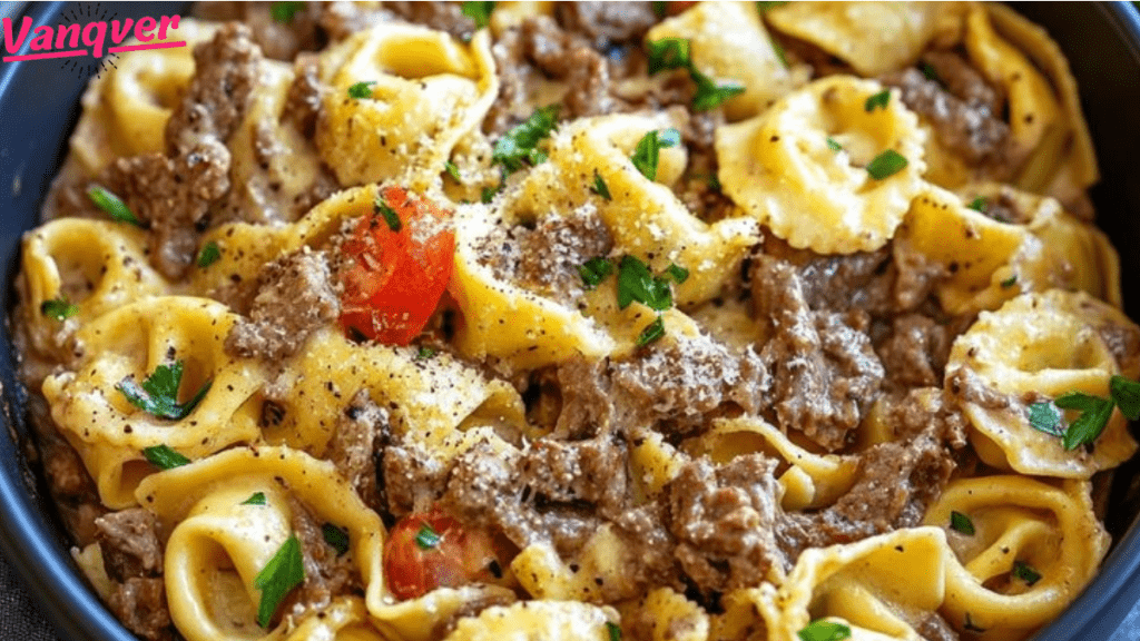 philly cheesesteak tortellini pasta